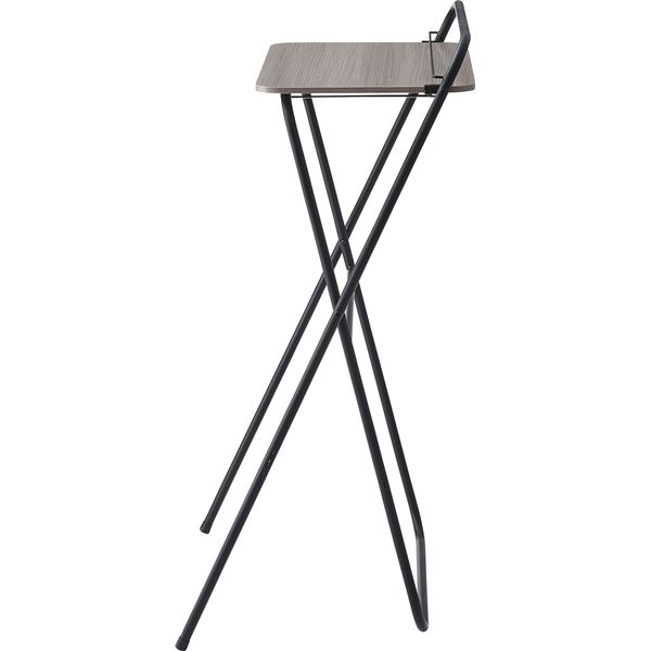 フォールディングハイデスク ブラック 約W64.5×D56×H116.5/107cm 完成品 [2]