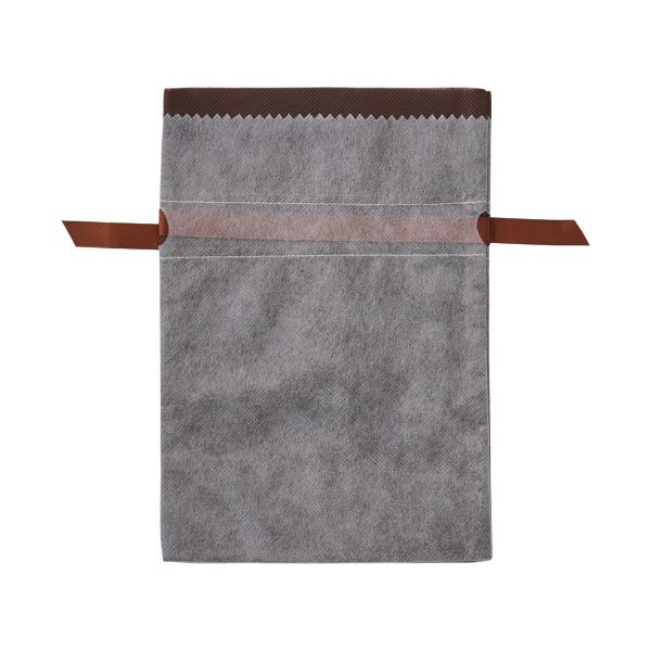 (まとめ)店研創意 ストア・エキスプレス 不織布リボン付きギフトバッグ ブラウン 19×27.5×10cm 1パック(10枚)【×5セット】 (代引不可)