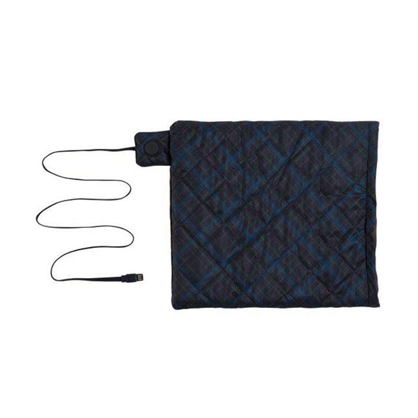 （まとめ） 広電 smahotUSB折りたたみクッション ブラックウォッチ柄 CUM390G-K 1個 【×2セット】