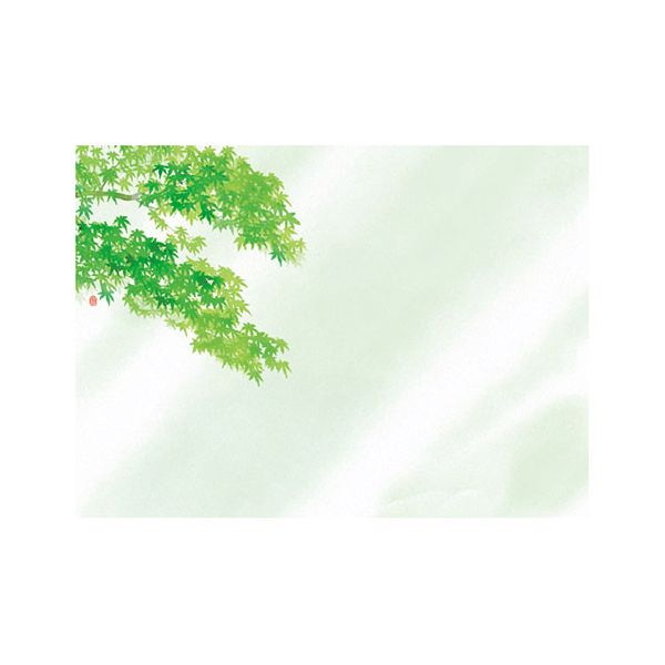 ヤマコー 用美 業務用 尺3四季彩まっと 花雅(はなみやび) 青もみじ (100枚入) yamaco66452