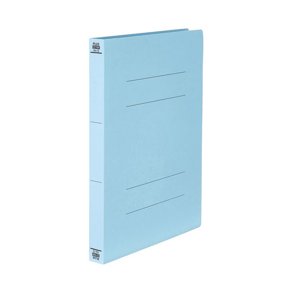 （まとめ） プラスフラットファイル 厚とじ300 樹脂製とじ具 A4タテ 背幅28mm ロイヤルブルー No.021NW..