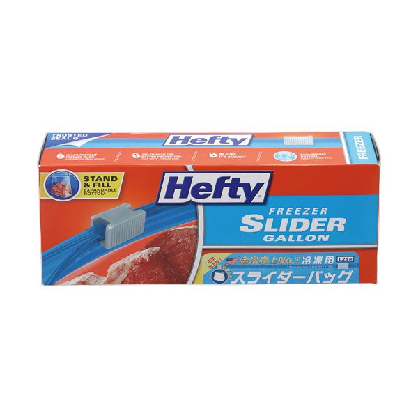 （まとめ）東洋アルミ Hefty スライダーバッグ冷凍・解凍用 L 1パック（25枚）【×5セット】【送料無料..