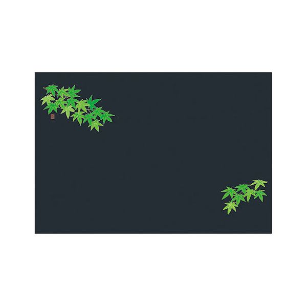 ヤマコー 用美 業務用 尺3抗菌四季彩まっと 幽玄の華 青もみじ (50枚入) yamaco66768