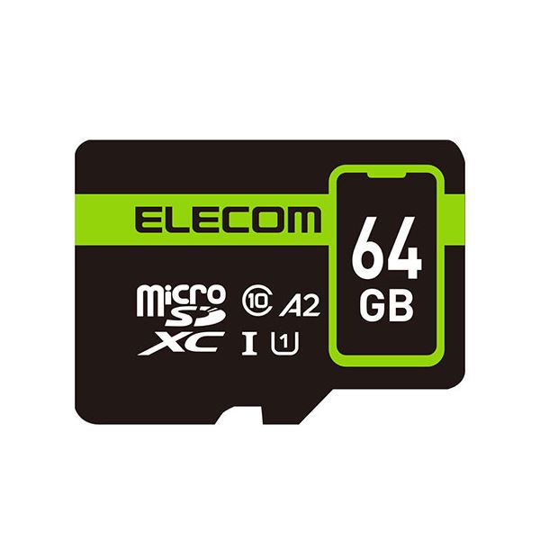 エレコム スマホ用 microSDXC メモリカード MF-SP064GU11A2R【送料無料】 (代引不可)