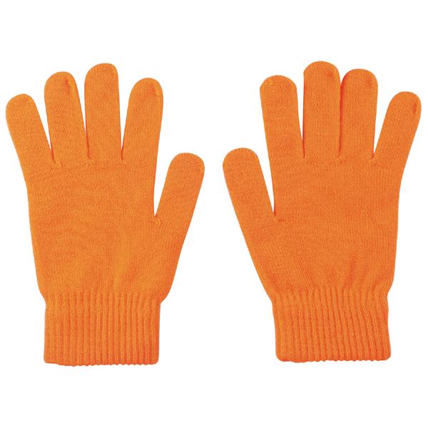 (まとめ）カラーのびのび手袋 大 蛍光オレンジ 【×10セット】 (代引不可)