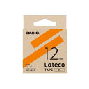 【5個セット】 カシオ計算機 Lateco 詰め替え用テープ 12mmオレンジテープ黒文字 XB-12EOX5(2)