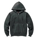 12.5ozヘビーウェイト裏起毛フルジップパーカー 2221 チャコールグレー Lサイズ (代引不可)(4)