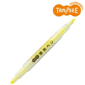 （まとめ）TANOSEE キャップが外しやすい蛍光ペン ツイン 黄×10本 (代引不可)