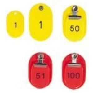 西敬 親子札/番号札 #7151 BO-1R 1～50(50組) 赤 (代引不可)