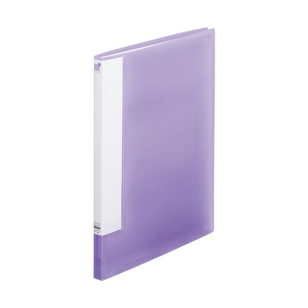 （まとめ） リヒトラブ CUBE FIZZ書き込めるクリヤーブック A4タテ 20ポケット パープル N-6005-10 1冊..