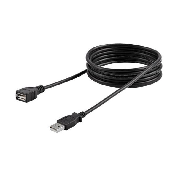 （まとめ） StarTech.com USB2.0延長ケーブル 1.8m A（オス）-A（メス） ブラック ...