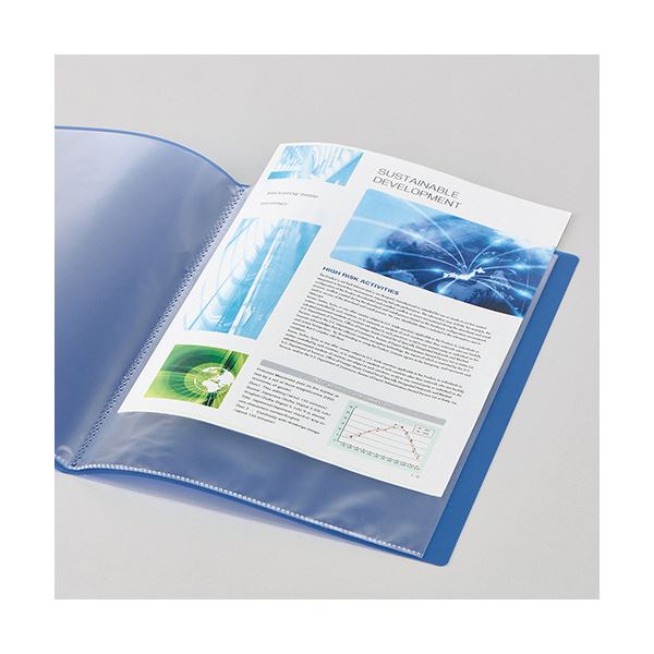 Ficheiro limpio TANOSEE ecológico (compatible con materias primas de origen vegetal) A4 Tate 20 bolsillos Ancho de espalda 16 mm 1 libro en blanco 【×10 sets】 — vista 2