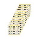 (まとめ) ライオン事務器ナンバーラベルM 数字5 KM-1-5 1パック(250片:25片×10シート) 【×2セット】