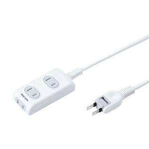 (まとめ) サンワサプライ 火災予防安全タップ ホコリ防止シャッター付 2P・3個口 2.0m TAP-TSH32N 1個 【×5セット】 (代引不可)