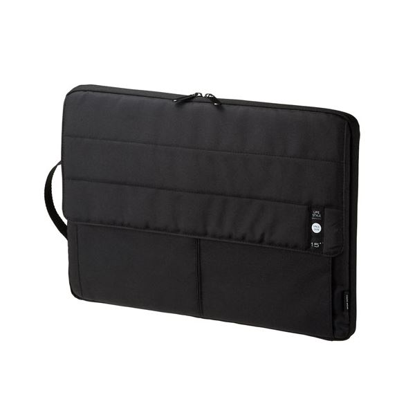(まとめ) サンワサプライ カジュアルPCインナーケース(15.6型ワイド) IN-CA15BK 【×2セット】 (代引不可)