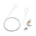 (まとめ)サンワサプライ パソコンセキュリティワイヤーロック(南京錠タイプ) SL-57【×3セット】 (代引不可)