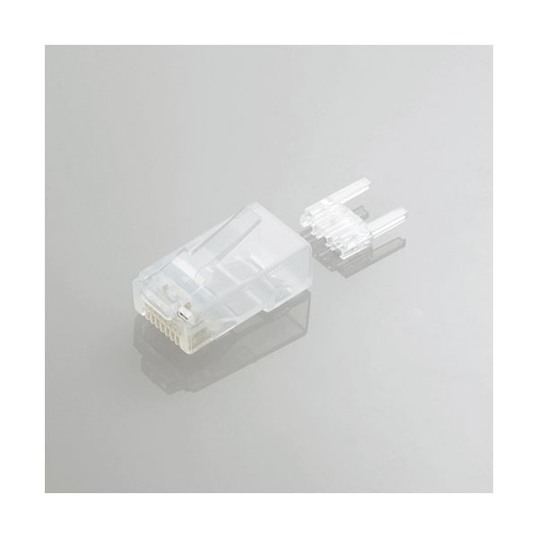 （まとめ）エレコム ツメの折れないLANコネクタ（Cat6） LD-6RJ45T10／T【×3セット】 (代引不可)