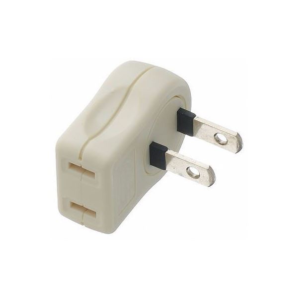 (まとめ)YAZAWA L型プラグアダプター縦 Y02SA02W【×10セット】 (代引不可)