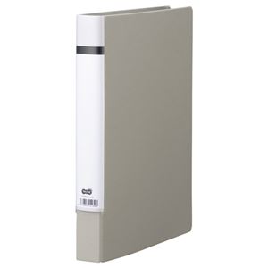 （まとめ） TANOSEE Oリングファイル（貼り表紙） A4タテ 2穴 200枚収容 背幅40mm グレー 1冊 【×30セ..