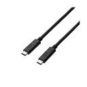 (まとめ)エレコム USB3.1ケーブル(認証品、C-C) USB3-CCP10NBK【×2セット】 (代引不可)(2)