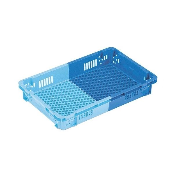 業務用コンテナボックス/食品用コンテナー 【本体・蓋セット/NF-M33浅・フタ】 ダークブルー/ブルー 材質：PP (代引不可)