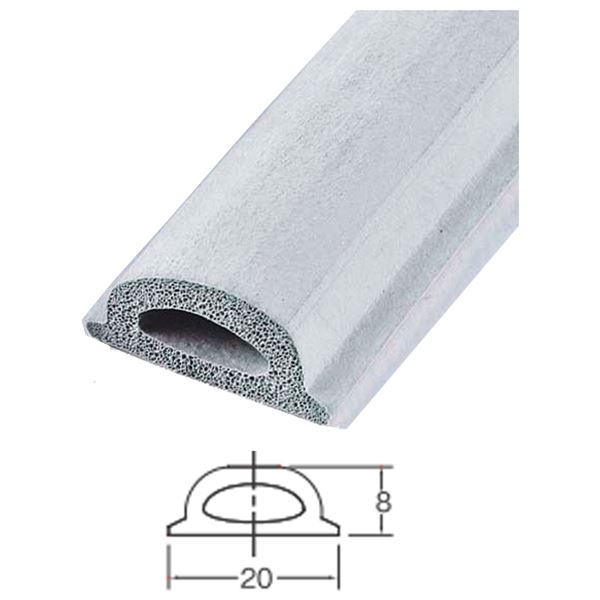 フィットクッション #820-2100 ホワイトグレー H8×W20×L2100mm (代引不可)