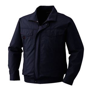 綿薄手長袖 タチエリ空調服/作業着 【ファンカラー：グレー チャコール M】 コットン リチウムバッテリー付き LIPRO2 KU91400 (代引不可)