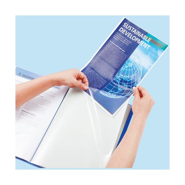 （まとめ） TANOSEE クリヤーファイル（台紙入） A4タテ 20ポケット 背幅14mm ピンク 1セット（10冊） 【×2セット】