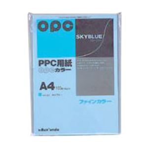 （まとめ） 文運堂 ファインカラーPPC A4判 カラー337 スカイブルー 100枚入 【×10セット】
