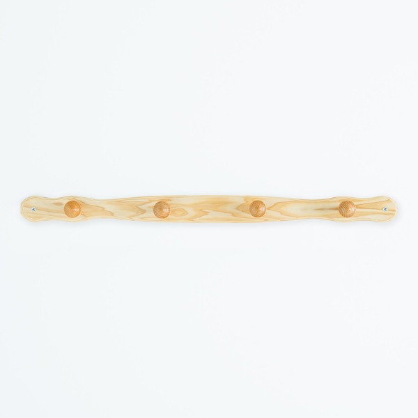 コートハンガー(壁掛けフック/端波型)(ナチュラル) 木製(天然木)/北欧風/ウォールハンガー/コート掛け/帽子掛け/省スペース/壁掛けハンガー/完成品/NK-047 幅85cm