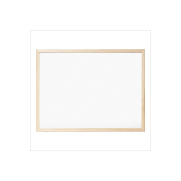 ナカバヤシ ウッドホワイトボード W620×H470×D14mm WBM-E6247NMナチュラル木目 (代引不可)