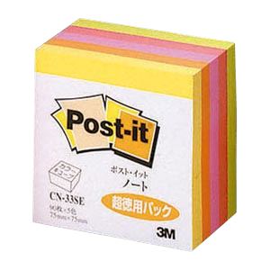 （まとめ） 住友スリーエム カラーキューブ 蛍光／パステルカラーシリーズ CN-33SE 蛍光色5色 1個入 【×3セット】 (代引不可)