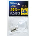 （まとめ） ELPA ミニクリプトン球 電球 40W形 E17 ホワイト GKP-H36H（W） 【×30セット】 (代引不可)