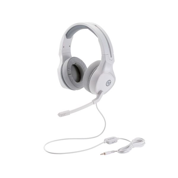 エレコム ゲーミングヘッドセット/両耳オーバーヘッド/4極ミニプラグ/50mmドライバ/極厚イヤーパッド/コントローラ付属/ホワイト HS-G01WH (代引不可)