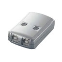(まとめ) エレコム USB2.0対応切替器 2回路 USS2-W2 1台 【×2セット】 (代引不可)