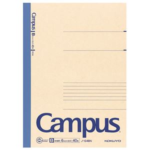 (まとめ) コクヨ 再生紙キャンパスノート セミB5 B罫 40枚 ノ-E4BN 1冊 【×30セット】 (代引不可)