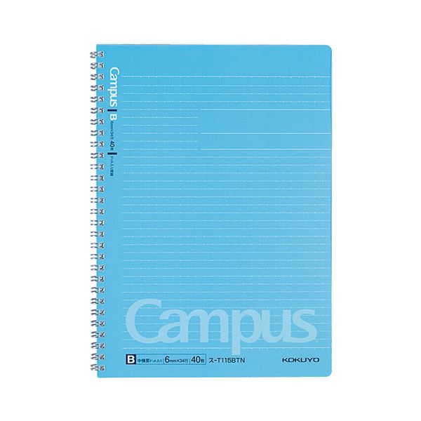 （まとめ） コクヨ キャンパス ツインリングノート（ドット入り罫線） セミB5 B罫 40枚 ス-T115BTN 1セット（5冊） 【×5セット】 (代引不可)
