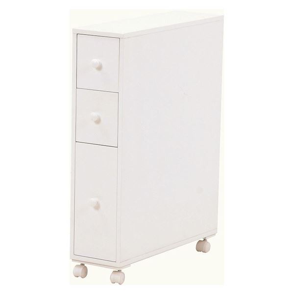 トイレラック トイレ収納 幅16cm スリム ホワイト 木製 キャスター付き 省スペース お手洗い 店舗 オフ..