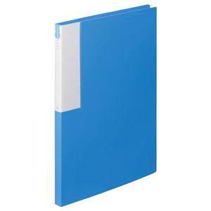 （まとめ） TANOSEE クリヤーブック（クリアブック） A4タテ 24ポケット 背幅17mm ブルー 1冊 【×10セ..