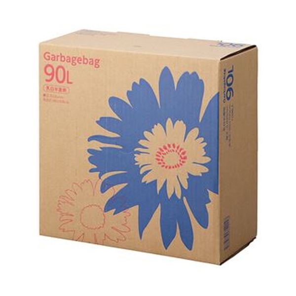 （まとめ）TANOSEE ゴミ袋 コンパクト乳白半透明 90L BOXタイプ 1箱（110枚）【×5セット】 (代引不可)