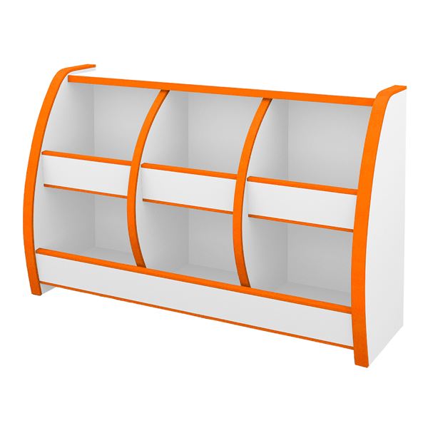 子供用 おもちゃ箱/玩具収納 【幅95.5cm オレンジ】 日本製 高耐久性 知育家具 EVAキッズシリーズ おもちゃばこ 【完成品】 (代引不可)