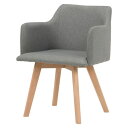 パーソナルチェア 2脚セット 約幅52×奥行54×高さ72×座面高42cm グレー 肘付き 木製 脚付き 組立品 リビング ダイニング (代引不可)