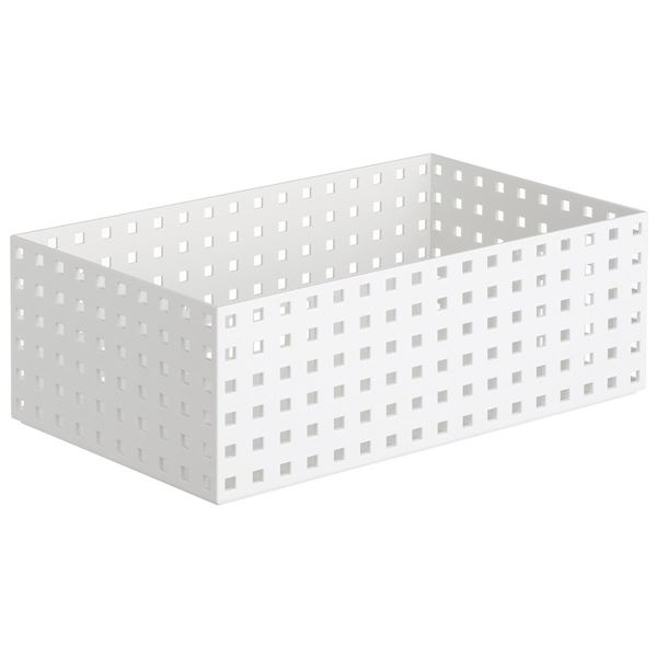 (まとめ) 小物入れ/マルチ収納ケース 【ワイド L ホワイト】 奥行き35cmタイプ ブリックス 9046 【16個セット】 (代引不可)