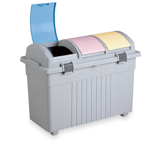 エコ3分別ゴミボックス/分別ゴミ箱 【カラー】 容量:約100L フタ付き 仕切板付き 市販45L用ポリ袋可 〔店舗 オフィス 施設〕 (代引不可) エコ3分別ゴミボックス/分別ゴミ箱 【カラー】 容量:約100L フタ付き 仕切板付き 市販45L用ポリ袋可 〔店舗 オフィス 施設〕 (代引不可)