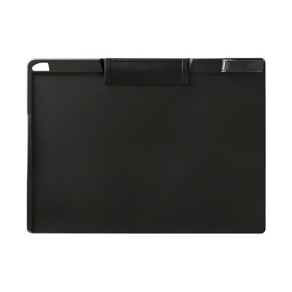 (まとめ) ソニック マグネット付クリップボード 抗菌タイプ A4ヨコ ブラック CB-5269-D 1枚 【×5セット】