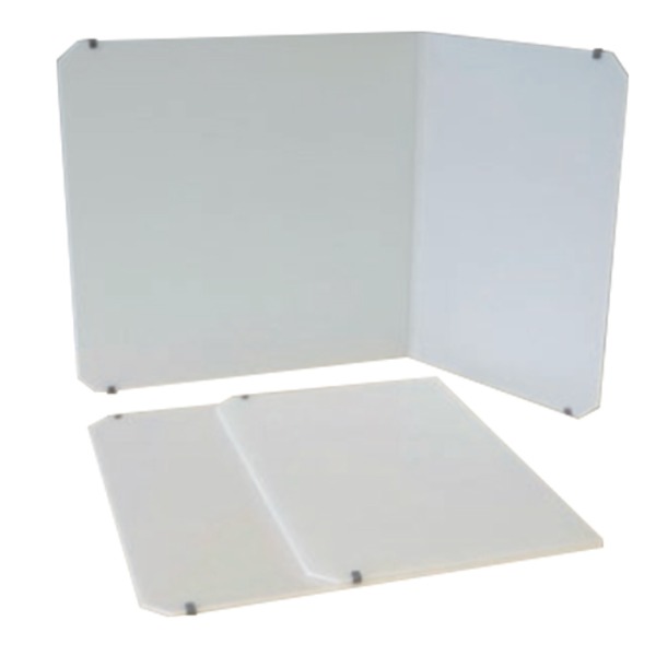 【飛沫防止】 折りたたみ卓上パーテーション/衝立 【片サイド80型】 抗菌剤配合 アルコール除菌可 日本..