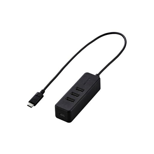 エレコム USB Type C ハブ/USB2.0/USB-Aメス3ポート/PD対応Type-C1ポート/ケーブル30cm/ブラック U2HC-T431PBK (代引不可) エレコム USB Type C ハブ/USB2.0/USB-Aメス3ポート/PD対応Type-C1ポート/ケーブル30cm/ブラック U2HC-T431PBK (代引不可)