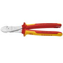 KNIPEX(クニペックス) 7406-250TBK 絶縁強力斜ニッパー 落下防止(BK) (代引不可)