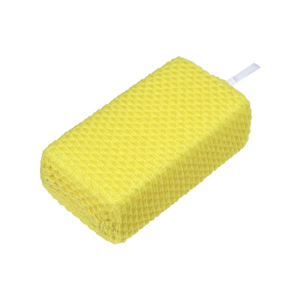 (まとめ) 激落ちバスクリーナー/バススポンジ 【アクリルニット】 吊り下げ紐付き 風呂掃除 【60個セッ..