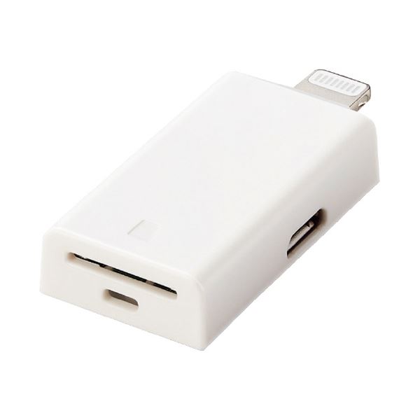 エレコム Lightningカードリーダー ホワイト MR-LD102WH【送料無料】 (代引不可)
